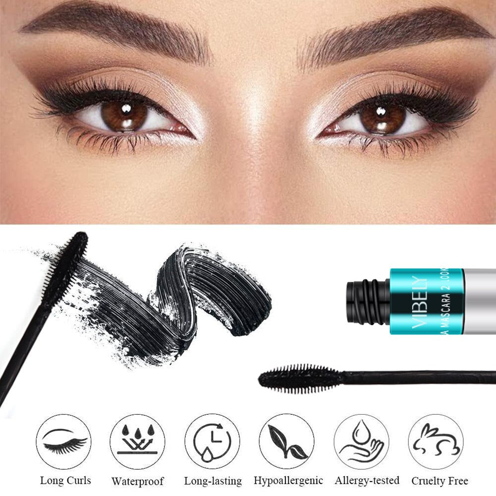 MegaCurl™-Dual-brush 4D Black Silk Fiber Long Curling Lengthening Mascara