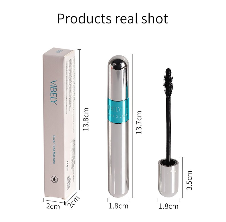 MegaCurl™-Dual-brush 4D Black Silk Fiber Long Curling Lengthening Mascara