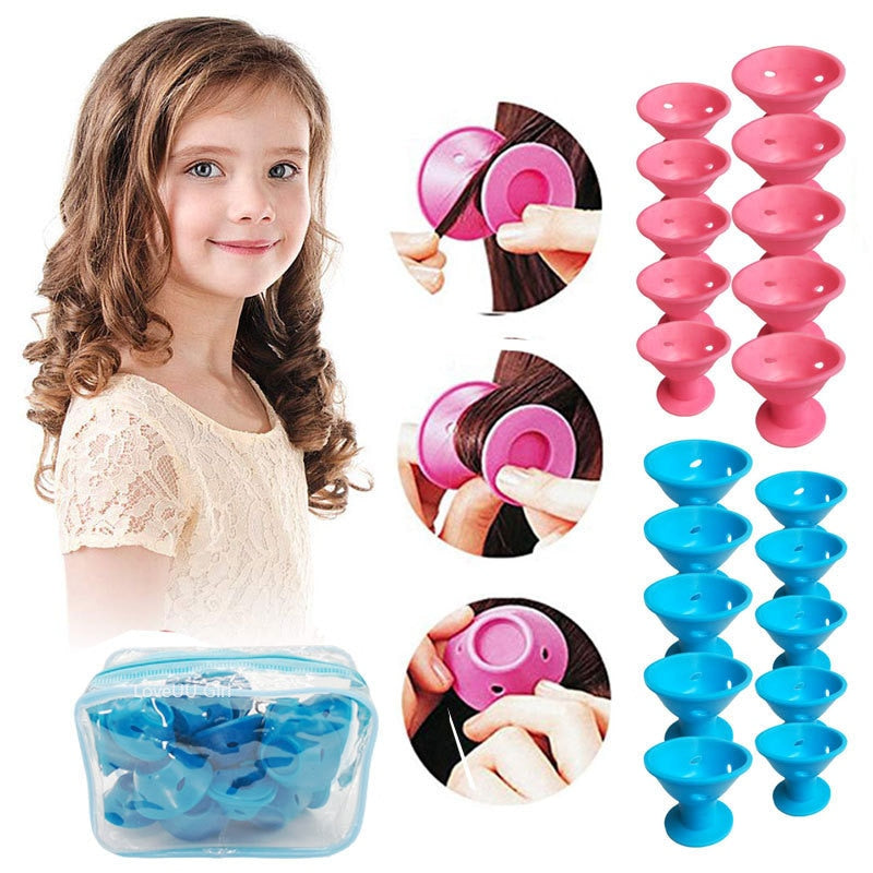 FlexCurls- 20 Pcs Soft Rubber Silicone Heatless Hair Curler