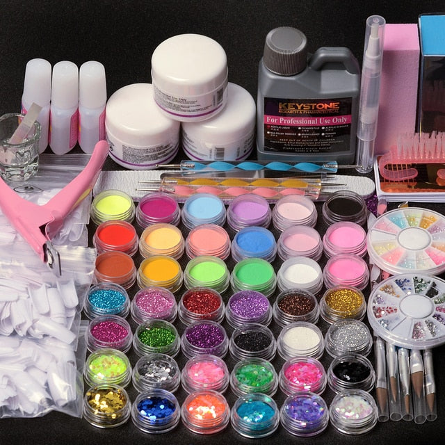 Glamorize™-Acrylic Glitter Nail Extension Set