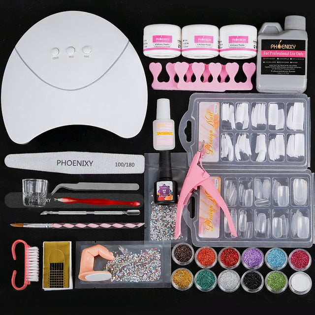 Glamorize™-Acrylic Glitter Nail Extension Set