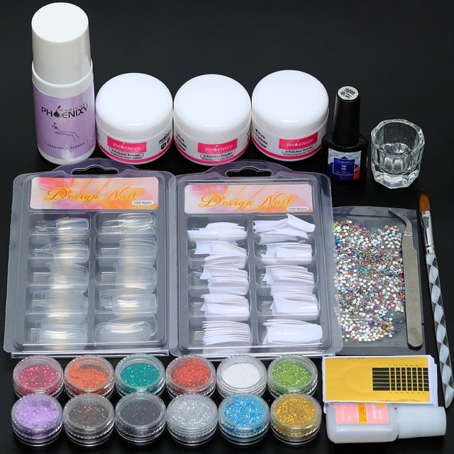 Glamorize™-Acrylic Glitter Nail Extension Set