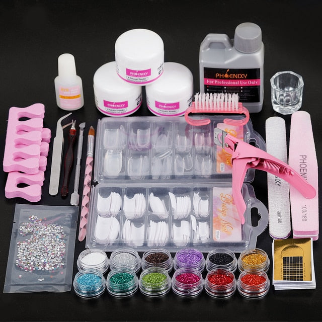 Glamorize™-Acrylic Glitter Nail Extension Set