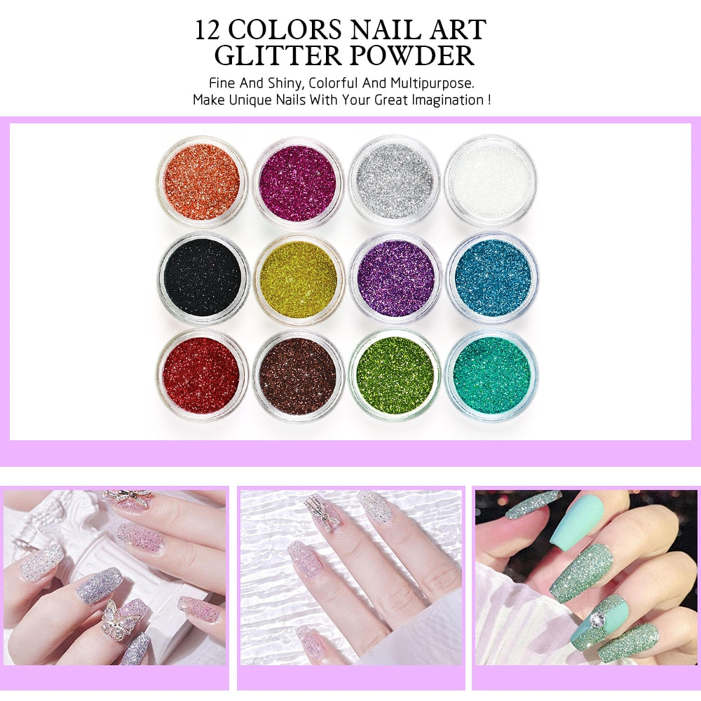 Glamorize™-Acrylic Glitter Nail Extension Set