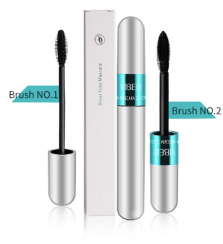 MegaCurl™-Dual-brush 4D Black Silk Fiber Long Curling Lengthening Mascara