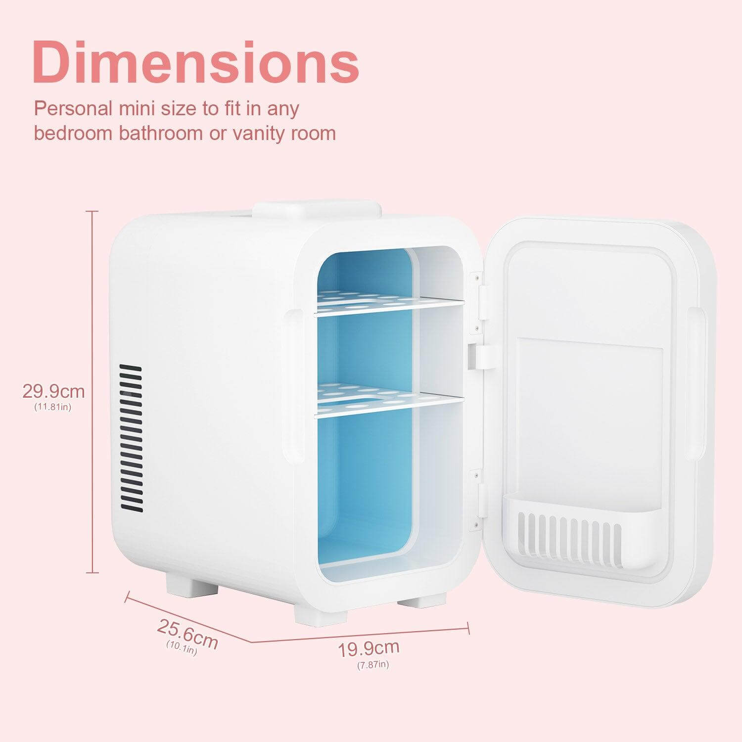 COOSEON® 8L Mini Cosmetic Fridge - White