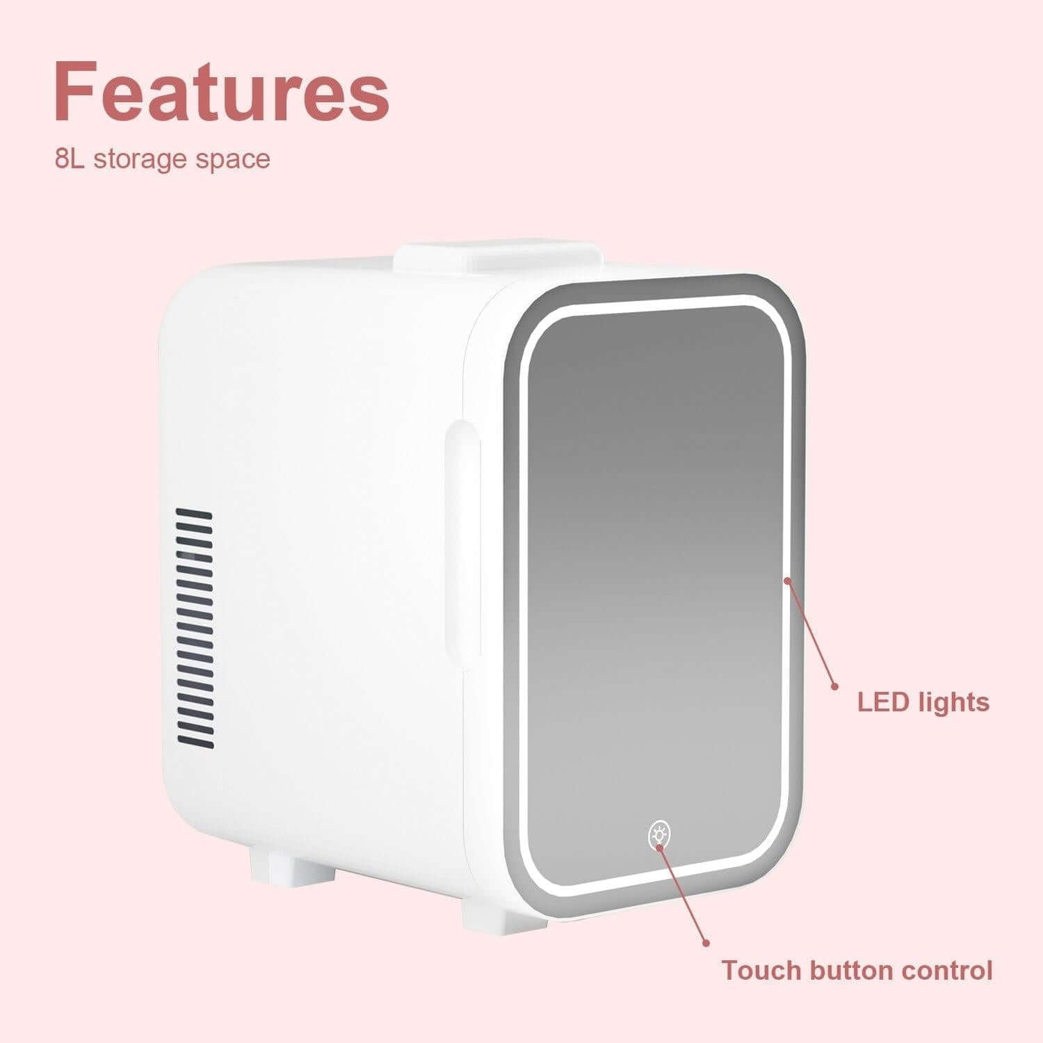 COOSEON® 8L Mini Cosmetic Fridge - White